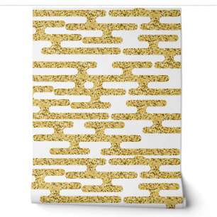 Goldenes Muster und weißer Hintergrund Modern Tapete