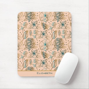 Goldenes, nahtloses Muster personalisiert Mousepad
