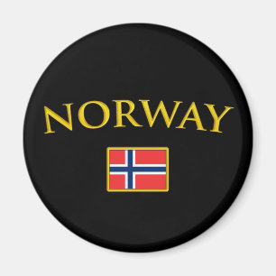 Goldenes Norwegen Magnet