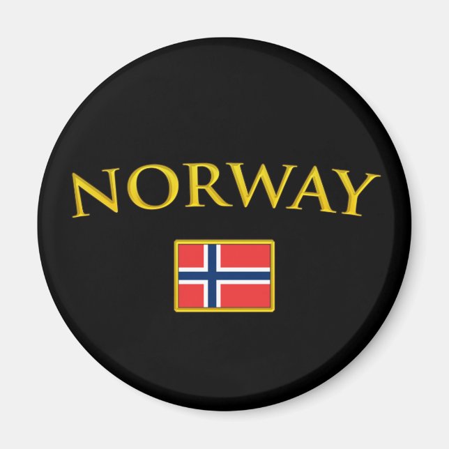 Goldenes Norwegen Magnet (Vorne)