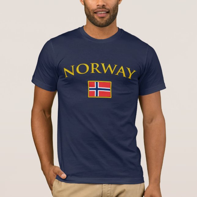 Goldenes Norwegen T-Shirt (Vorderseite)