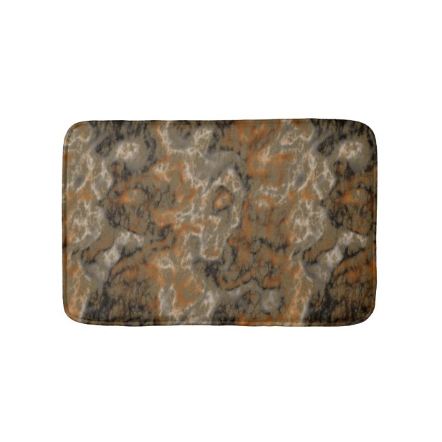 Goldenes Olive Abstrakt Badematte (Vorderseite)