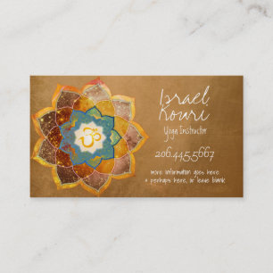 Goldenes Om-Blumen-Mandala-Design Gold Visitenkarte
