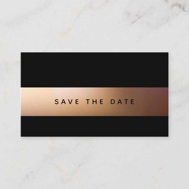 Goldenes Ombré, modern Save the Date Begleitkarte (Vorderseite)