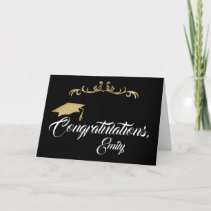 Goldenes Ornament Gratuliere Absolvent Abschluss Karte