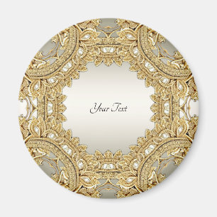 Goldenes Ornament-Magnet Magnet