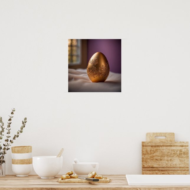 Goldenes Osterei Poster (Küche)
