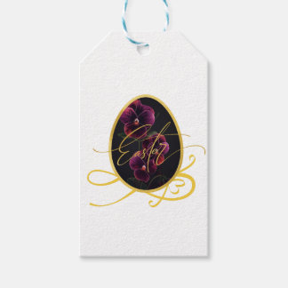 Goldenes Osterei und elegante Iris Geschenkanhänger