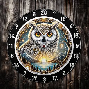 Goldenes Owl Sternlichtdesign Dartscheibe