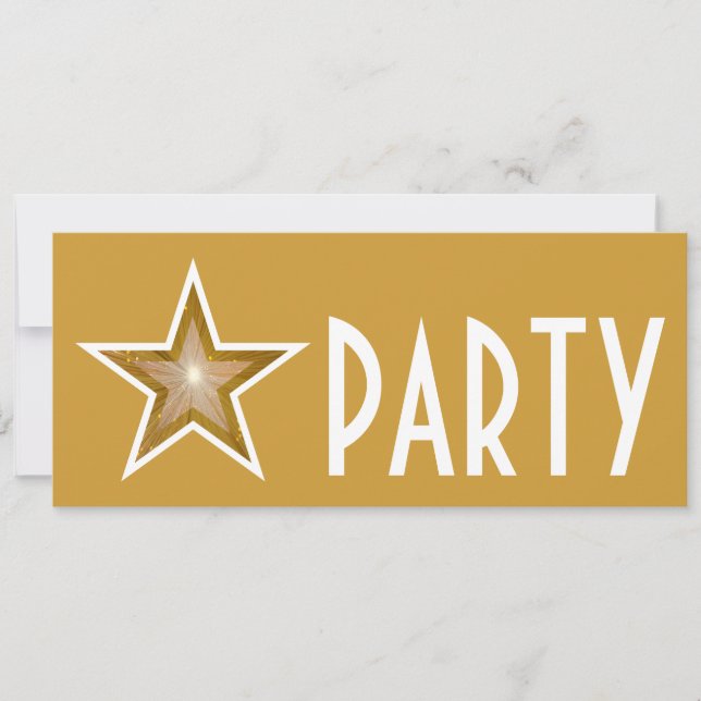 Goldenes PARTY Einladung (Vorderseite)
