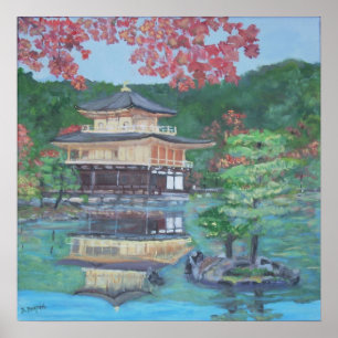 Goldenes Pavillon in Kyoto Poster