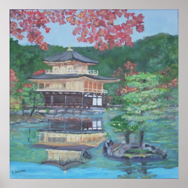Goldenes Pavillon in Kyoto Poster (Vorne)