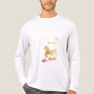 Goldenes Pferd Chinesisches Neujahr 2026 Tri-Blend Shirt