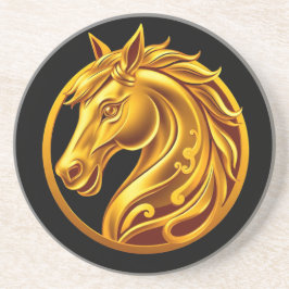 Goldenes Pferd Getränkeuntersetzer