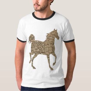 Goldenes Pferd Grafik Herren T-Shirt