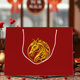 Goldenes Pferd Große Geschenktüte