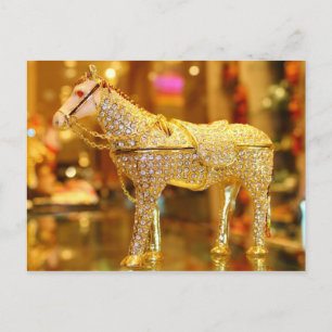 Goldenes Pferd Postkarte