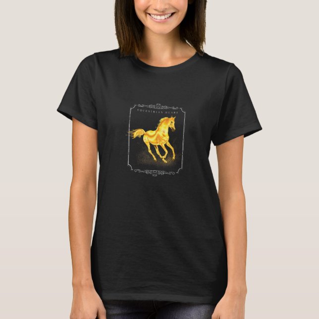 Goldenes Pferd T-Shirt (Vorderseite)
