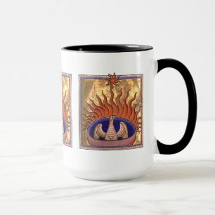 Goldenes Phoenix, das von der Asche steigt Tasse