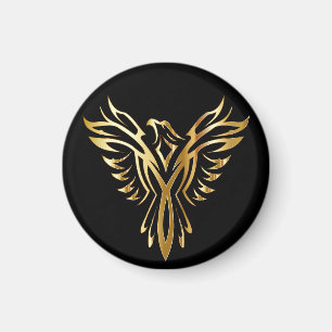 Goldenes Phoenix Magnet