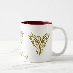 Goldenes Phoenix steigende Tasse mit zwei Tönen