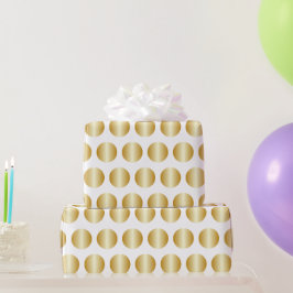 Goldenes Polka-Punkt-Design Geschenkpapier