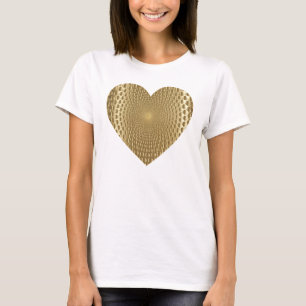 Goldenes Prismatisches Herz T-Shirt