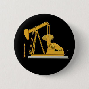 Goldenes Pumpjack Button