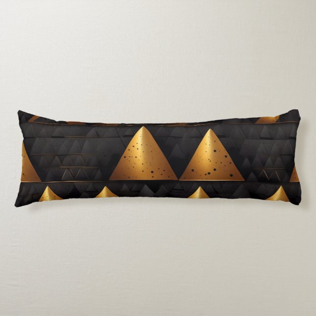 Goldenes Pyramidenmuster Seitenschläferkissen (Vorderseite)