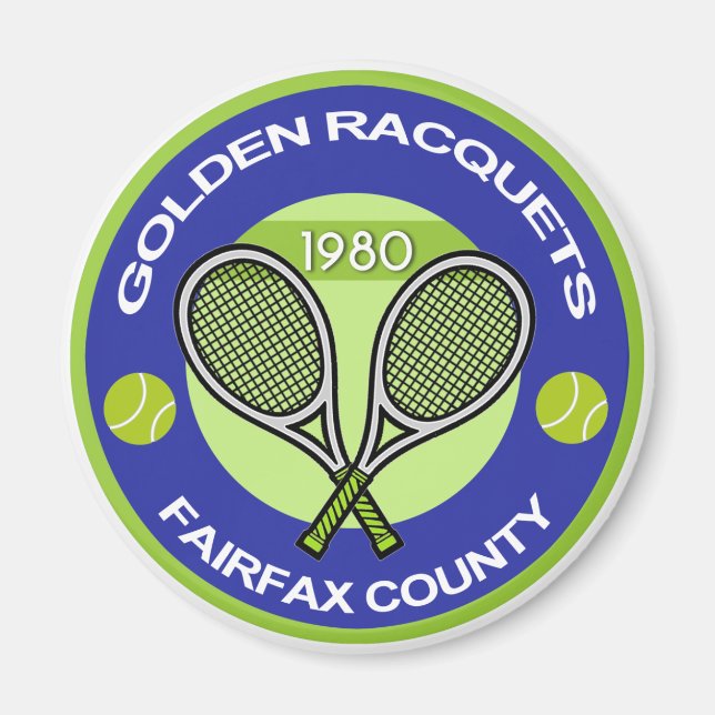 Goldenes Racquets Magnet (Vorne)