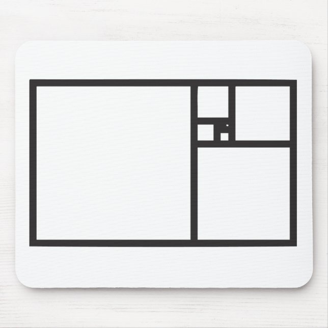 Goldenes Rechteck Mousepad (Vorne)