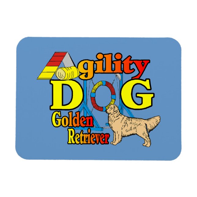 Goldenes Retriever-Agility Magnet (Horizontal)