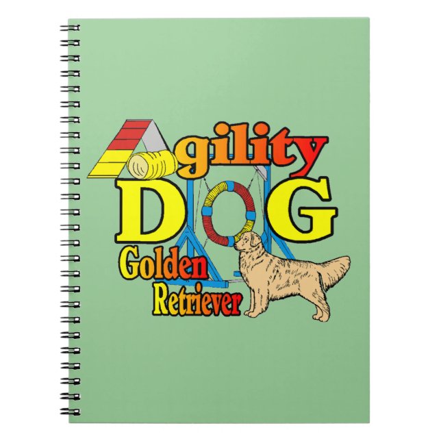 Goldenes Retriever-Agility Notizblock (Vorderseite)