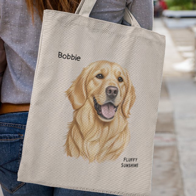 Goldenes Retriever Geschenk für goldene Fans Tragetasche (Von Creator hochgeladen)