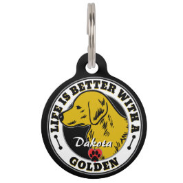 Goldenes Retriever Personalisiertes Leben ist bess Tiermarke