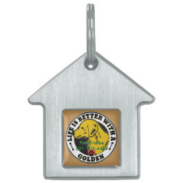 Goldenes Retriever Personalisiertes Leben ist bess Tiermarke