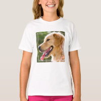 Goldenes Retriever-Profil mit Zunge-Out
