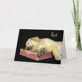 Goldenes Retriever Schlafen im Buch Karte