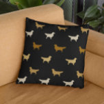 Goldenes Retriever-Silhouetten-Muster Kissen<br><div class="desc"></div>
