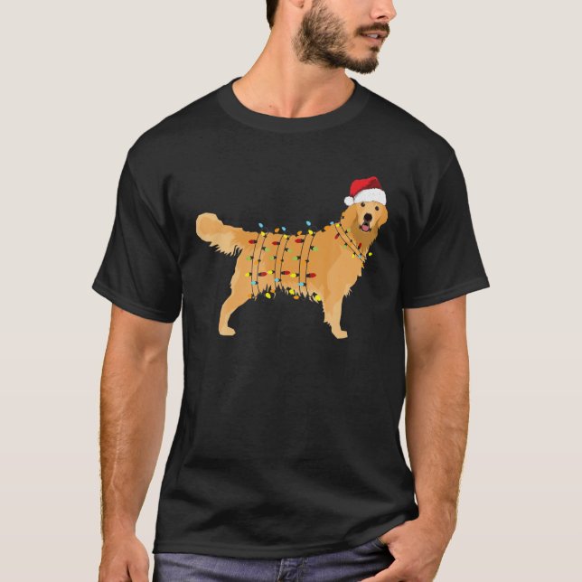 Goldenes Retriever Weihnachtsfest T-Shirt (Vorderseite)