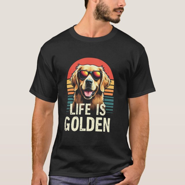 Goldenes Retro-Leben T-Shirt (Vorderseite)