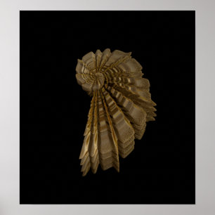 Goldenes Romantik-Seashell-Poster Poster