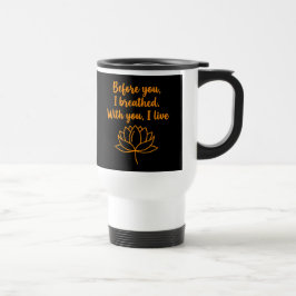 Goldenes romantisches Zitat-Geschenk für Seelenver Reisebecher