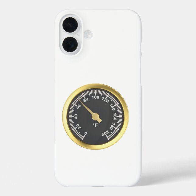 Goldenes Rundthermometer Case-Mate iPhone Hülle (Rückseite)