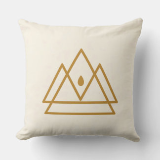 Goldenes Sacred Peaks-Wurfkissen Kissen