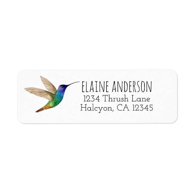 Goldenes Sapphire Hummingbird-Label (Vorne)