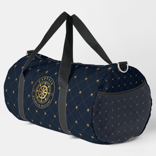 Goldenes Schiffrad Duffle Bag (Rechte Ecke)