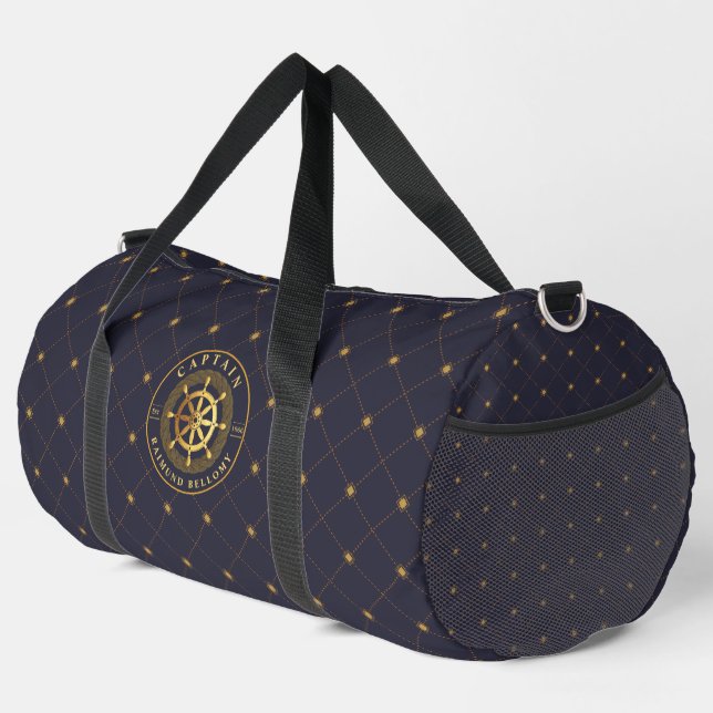 Goldenes Schiffrad Duffle Bag (Rechte Ecke)