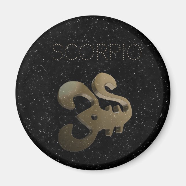 Goldenes Schild Scorpio Magnet (Vorne)