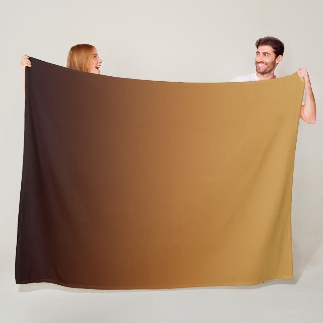 Goldenes Schokoladenbraun Warme Farben Fleecedecke (Beispiel)